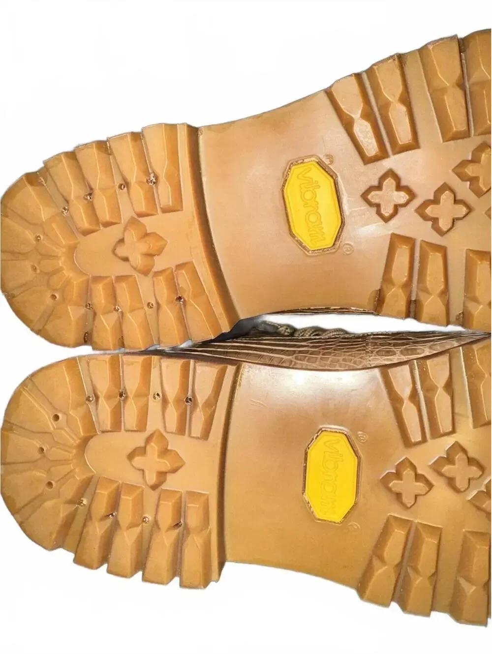 Alligator/Crocodile Skin Tan Boots Vibram Sole US 12 Mauri Style